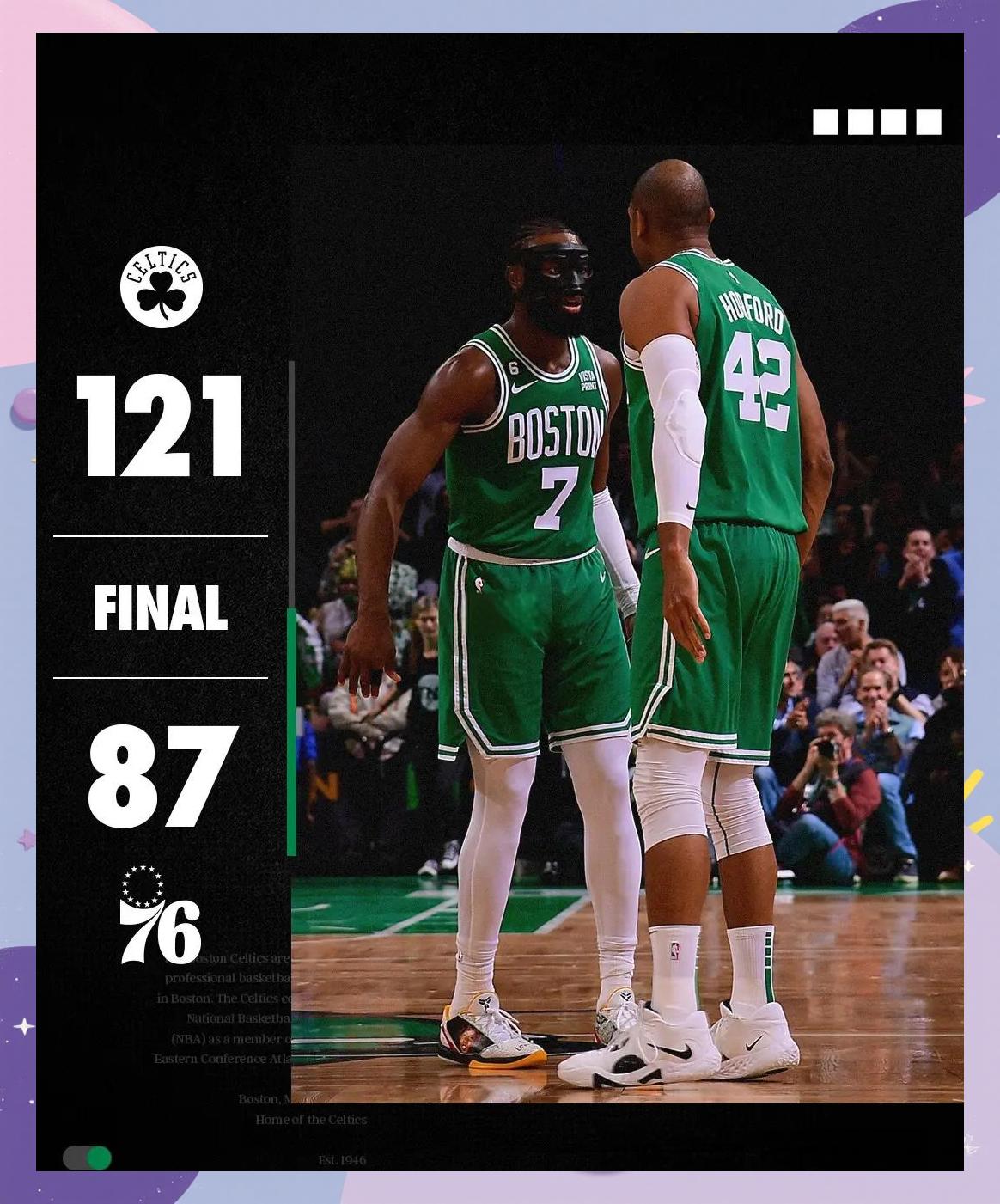 76人主场战胜凯尔特人,赢得胜利 76人主场战胜凯尔特人,赢得胜利