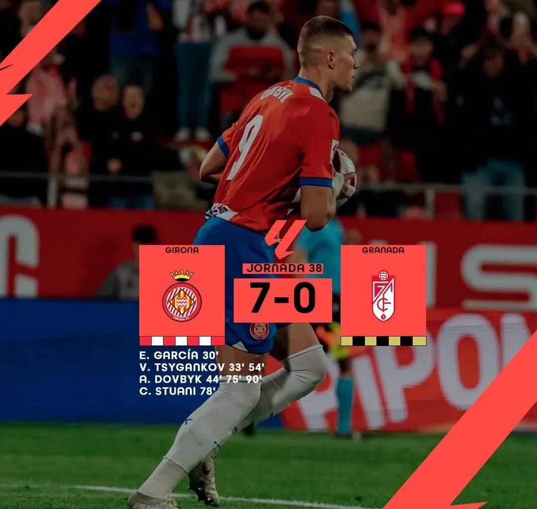 格拉纳达主场力克赫罗纳，赢得连胜